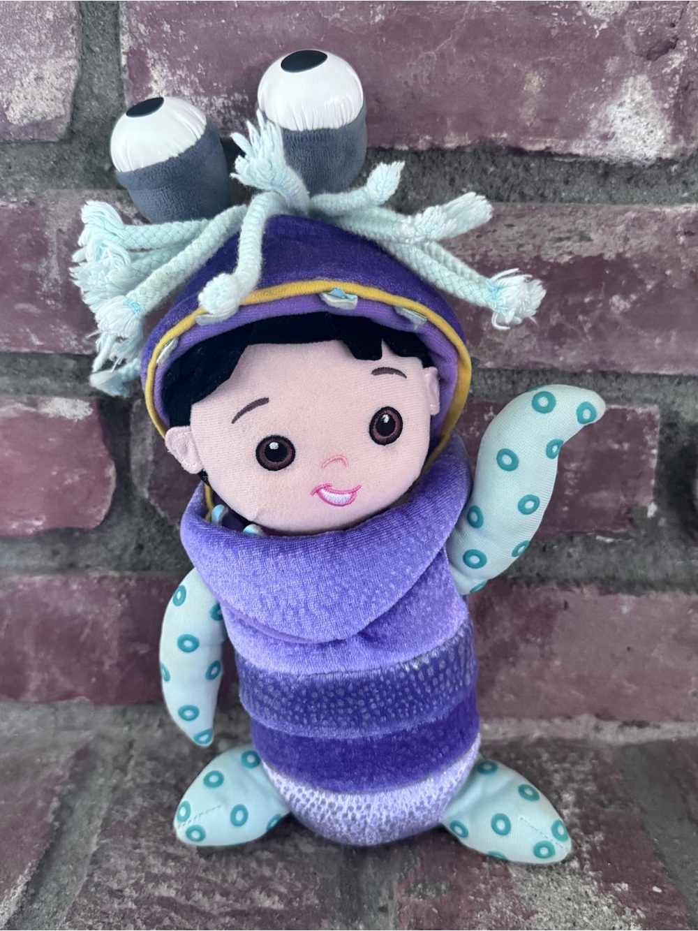 Disney Parks MONSTERS INC BOO Plush Doll 9" in Purple Monster Costume Toy
